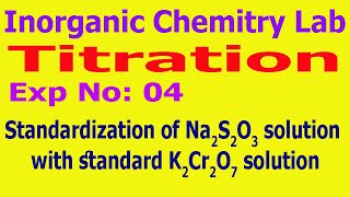 Titration of Sodium Thiosulphate solution with Standard Potassium Dichromate Solution [upl. by Rubin]