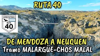 RUTA 40 de Malargüe a Chos Malal PATAGONIA ARGENTINA 🇦🇷 Mendoza y Neuquen con casi 100 km de ripio [upl. by Ashley58]