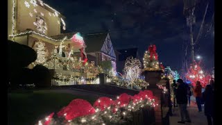 Dyker Heights Christmas Light Walking Tour [upl. by Viking]