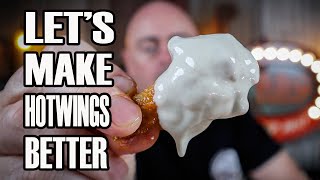 How to make blue cheese sauce for hot wings [upl. by Ahtaela]