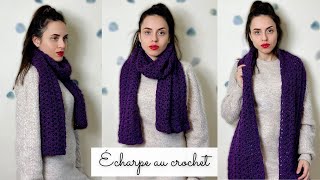 Comment faire une écharpe au crochet en SEULEMENT 2H  🧶 Modèle crochet facile Atlas Lou Passion ✨ [upl. by Crotty]