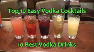 Top 10 Vodka Cocktails Easy Vodka Drinks Best Vodka Cocktail [upl. by Eberly]