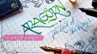 Lord of the Rings calligraphy  hermosa caligrafía antigua  Lettering [upl. by Stephanus190]