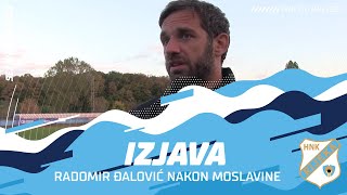 Radomir Đalović nakon Moslavine 116 finale Kupa Hrvatske [upl. by Madson]