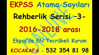 Ekpss 2016 sınavı ile 20162018 yılları arasında sınav istatistikleri 3Rehberlik videomuz Kocakafa [upl. by Paver]