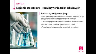 Chemia  klasa 7  Stężenie procentowe roztworu  rozwiązywanie zadań tekstowych [upl. by Rayburn]