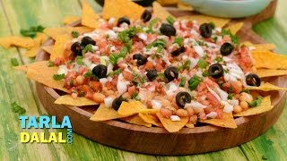 Nachos with Salsa and Baked Beans by Tarla Dalal [upl. by Ttoille]