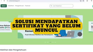 CARA MENDAPATKAN SERTIFIKAT PELATIHAN PINTAR KEMENAG YANG BELUM BISA DI DOWNLOAD [upl. by Mareld]