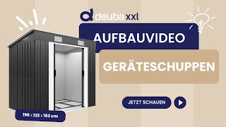 Aufbauvideo  Gardebruk® Gerätehaus aus Metall 196x122x182cm [upl. by Kathrine]