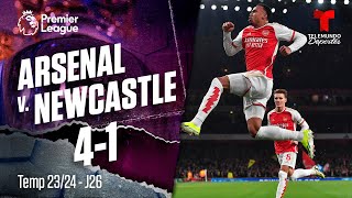 Highlights amp Goles Arsenal v Newcastle 41  Premier League  Telemundo Deportes [upl. by Anahcar959]