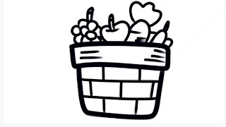 fruit basket rani easy drawing howtodraw [upl. by Cynar31]