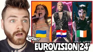 Ukraine 🇺🇦 amp Croatia 🇭🇷 amp Ireland 🇮🇪  LIVE  Grand Final  Eurovision 2024  REACTION [upl. by Teece]