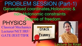 Classical Mechanics Problems based on holonomic constraints Degrees of freedom [upl. by Assenaj]