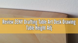 Review ZENY Drafting Table Art Desk Drawing Table Height Adjustable Artist Table Tilted Tabletop wD [upl. by Edelsten]