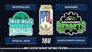 Junior MPBL Season 2  Muntinlupa JKLV RGG Emeralds VS Mindoro Berbets  18U [upl. by Apul]