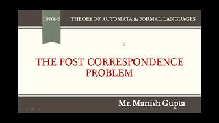 53 PCP  Post Correspondence Problem  Modified Post Correspondence Problem [upl. by Bakki755]