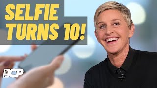 Ellen Degeneres iconic Academy Awards selfie turns 10  The Celeb Post [upl. by Tabbie]