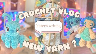 Crochet Business Rebuilding Vlog 💗 PATTERN writing 📝 unboxing 📦 [upl. by Dadivitan13]