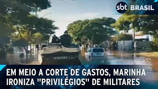 Marinha publica vídeo que ironiza quotprivilégiosquot atribuídos a militares  SBT Brasil 021224 [upl. by Nwahsed]