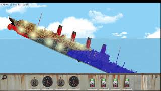 Sinking The RMS Aquitania in Floating Sandbox [upl. by Ayahsal]