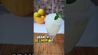 GRANITA DE LIMÓN 🍋 ideal para estos días calurosos 🔥 granita [upl. by Nedry552]