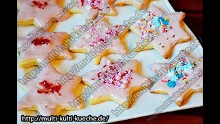 Erdbeersterne  Kekse mit Streuseln  Ausstechkekse  Ausstechplätzchen  Weihnachtsplätzchen [upl. by Daisy]