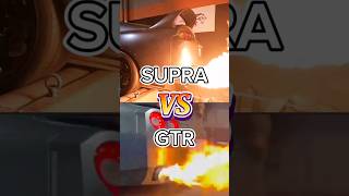 BIG FLAMES 🔥🔥 SUPRA VS NISSAN GTR toyotasupramk4 supramk4 gtrr35 skylinegtr bigflames 2jz [upl. by Nuli]