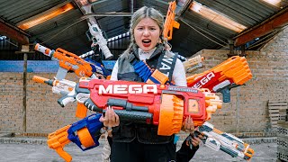 Nerf War Movies  Action SWAT Power Girl Special Attack Evil Enemies Rescue Comrades [upl. by Ecinev672]