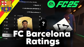 FC 25  FC Barcelona Full Squad Ratings Faces Playstyles [upl. by Enialehs]