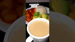 serve dinner with merice matoke avocado tea ourdinner food cooking dinner vlog viralvideo [upl. by Berfield]