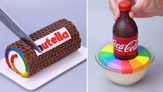 Amazing Rainbow Chocolate Cake Decorating Recipe  So Tasty Cake  How To Make Chocolate Dessert [upl. by Aushoj]