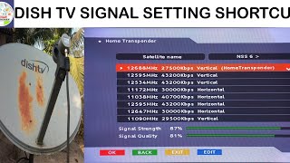 Dish tv signal setting with shortcut key [upl. by Ayote]