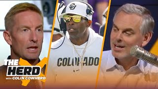 Joel Klatt compares Deion Sanders to Nick Saban after Colorado win talks LSU loss to FSU  THE HERD [upl. by Utir599]