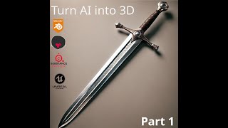 Modeling AI generated sword part 1 [upl. by Pierrette566]