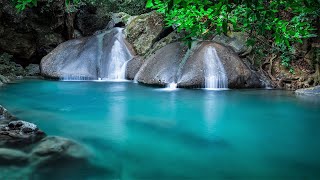 Harp by the Waterfall ➤ 9 Hours of Relaxing Harp Music amp Water Sounds for Deep Sleep Yoga Study [upl. by Sidnal]