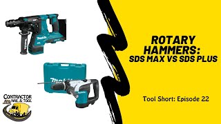 SDS MAX VS SDS PLUS ROTARY HAMMERS [upl. by Dahaf]