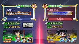 BAKU vs TKH2510 17x God Rank Live Recording DRAGON BALL LEGENDS dragonballlegends [upl. by Eemiaj139]