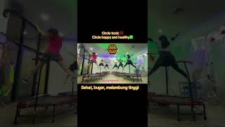 Bakar kalori pakai music trend sticky hiphop trampoline cardio dance [upl. by Notled]