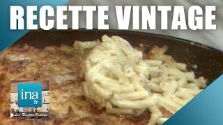 Recette  Poivron à la basquaise et gratin de macaronis de Paul Bocuse  Archive INA [upl. by Nhguavahs]