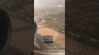 Las vistas aéreas de la ciudad de Valencia tras la DANA grabadas desde el avión del Villareal CF [upl. by Spiros1]