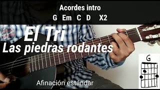 El tri Las piedras rodantes cover como tocar acordes y letra [upl. by Ecneret]