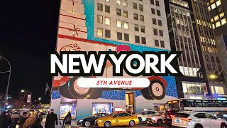 NEW YORK CITY Walking Tour 4K  5th AVENUE [upl. by Terrab]