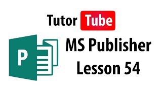 MS Publisher Tutorial  Lesson 54  Printing [upl. by Syramad]