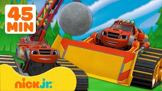 Blaze en de Monsterwielen  De BESTE bouw amp sloopmomenten van Blaze en AJ  45 minuten  Nick Jr [upl. by Zacharias486]