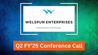 Welspun Enterprises Q2 2025 Conference Call conferencecall concall earningscall welspun [upl. by Teraj]