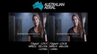 Channel 7 – MPEG2 v MPEG4 compression 130615 [upl. by Nylahs]