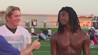 HardinJefferson and Lumberton Football Players Report for Practice [upl. by Purpura]