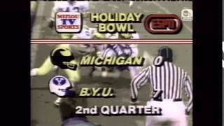 1984 Holiday Bowl Michigan vs 1 BYU [upl. by Schwartz]