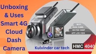 Unboxing amp Uses of Smart 4G Cloud Dash CameraAHD Front amp rear camera recording  Live Tracking [upl. by Ruddie961]