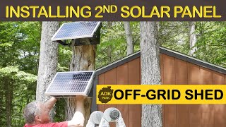 ADDING A SECOND 20 WATT SOLAR PANEL TO OFF GRID SHED [upl. by Atekan]